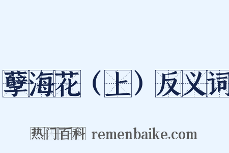 孽海花（上）反义词是什么意思的图片